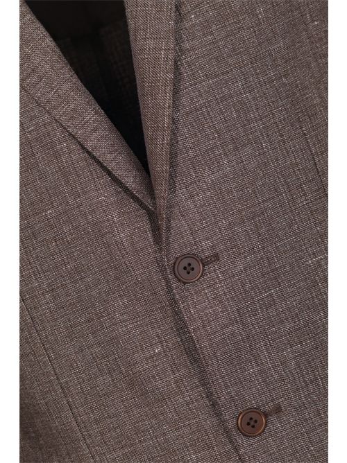 Giacca monopetto in misto lino e lana drop 4 regular Cc Corneliani | 27XZ17 2768281 4R030
